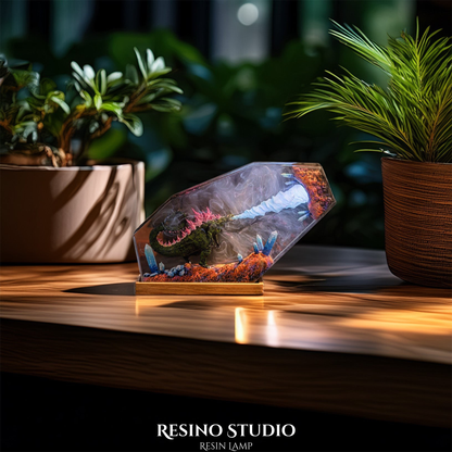 Godzilla Wrath Resin Lamp V2, Movie Resin Lamp