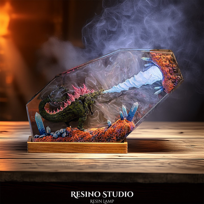 Godzilla Wrath Resin Lamp V2, Movie Resin Lamp