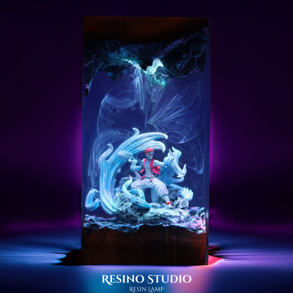 Akaza Resin Lamp V1, Demon Slayer Lamp