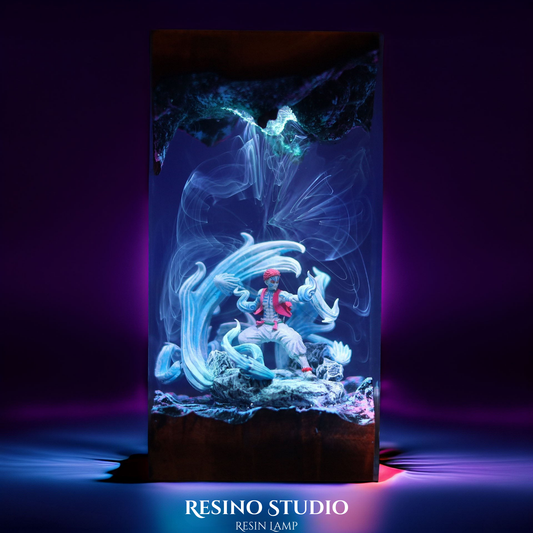 Akaza Resin Lamp V1, Demon Slayer Lamp