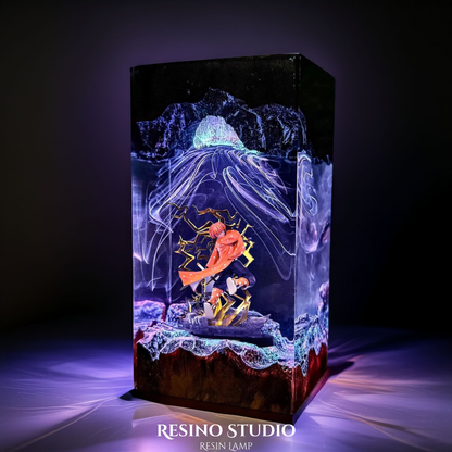 Zenitsu Resin Lamp, Anime LED Resin Light