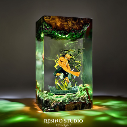 Zenitsu Resin Lamp, Anime LED Resin Light