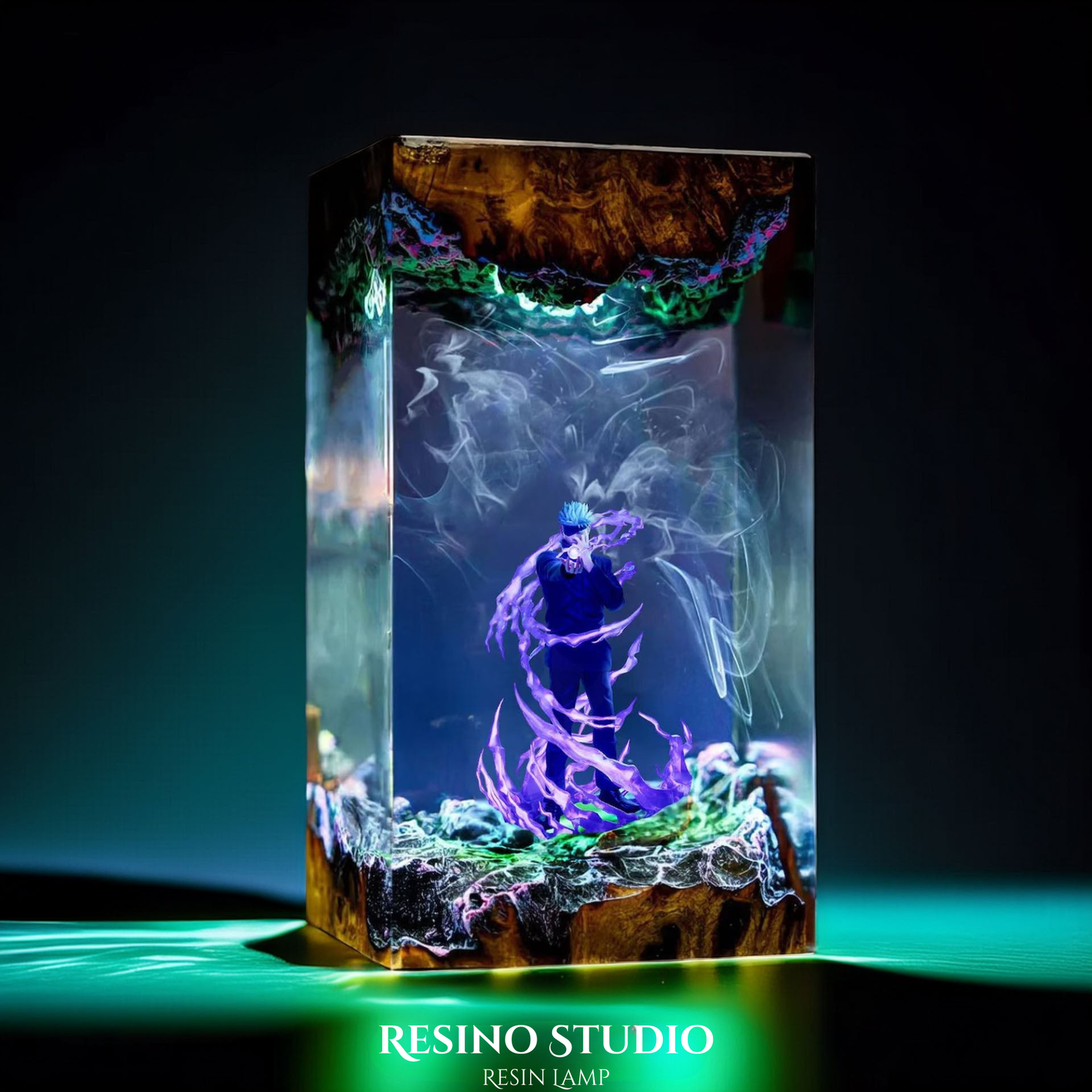Gojo Satoru Resin Lamp, Handmade Resin Lamp